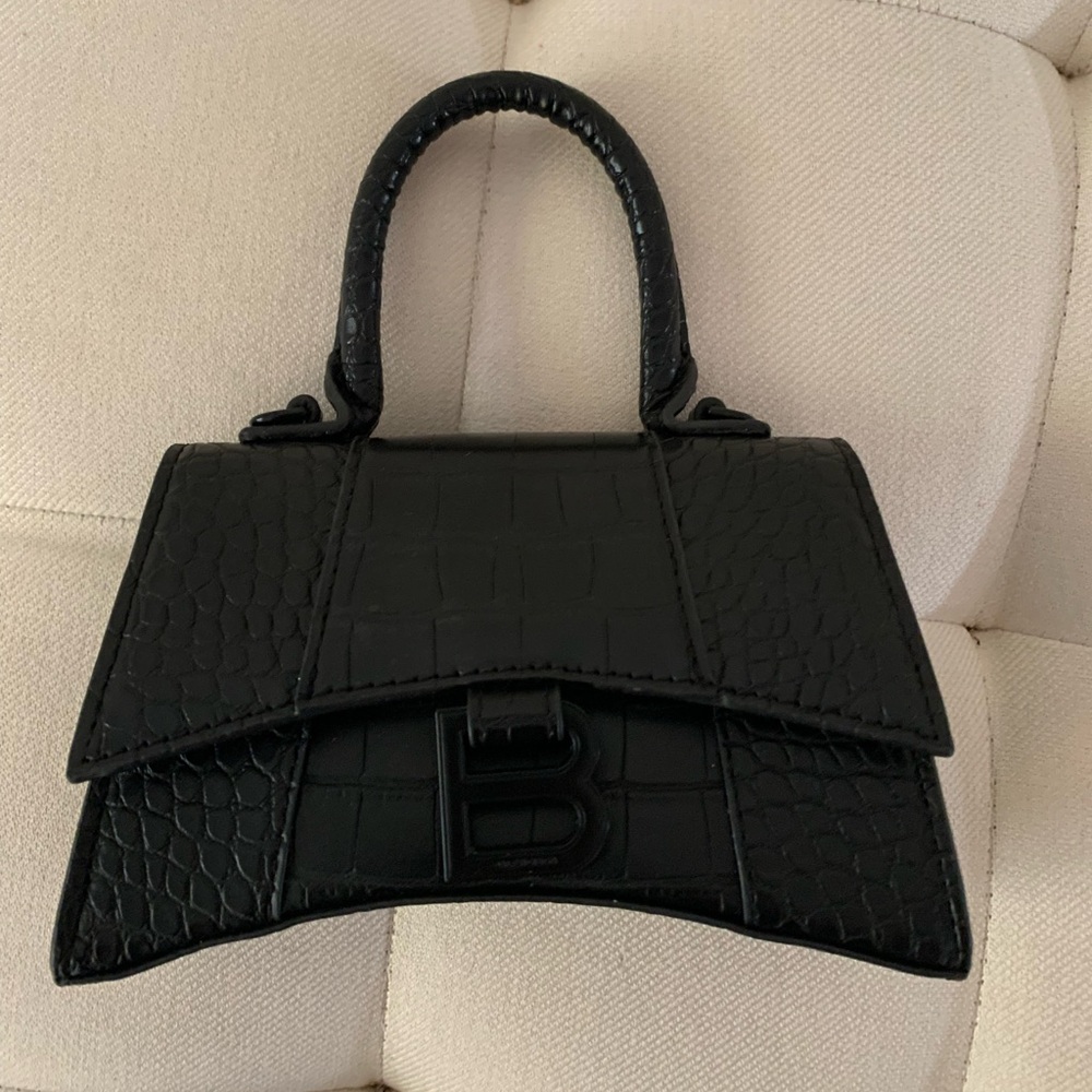 Hourglass crocodile bag